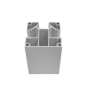 Set Aluminium-Eckpfosten 70x70 ohne schmale Leiste für 20 Lamellenfüllungen – 6000 mm N